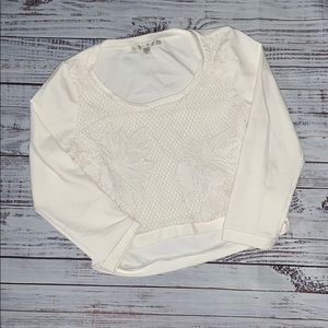 LC Lauren Conrad White Long Sleeve Top